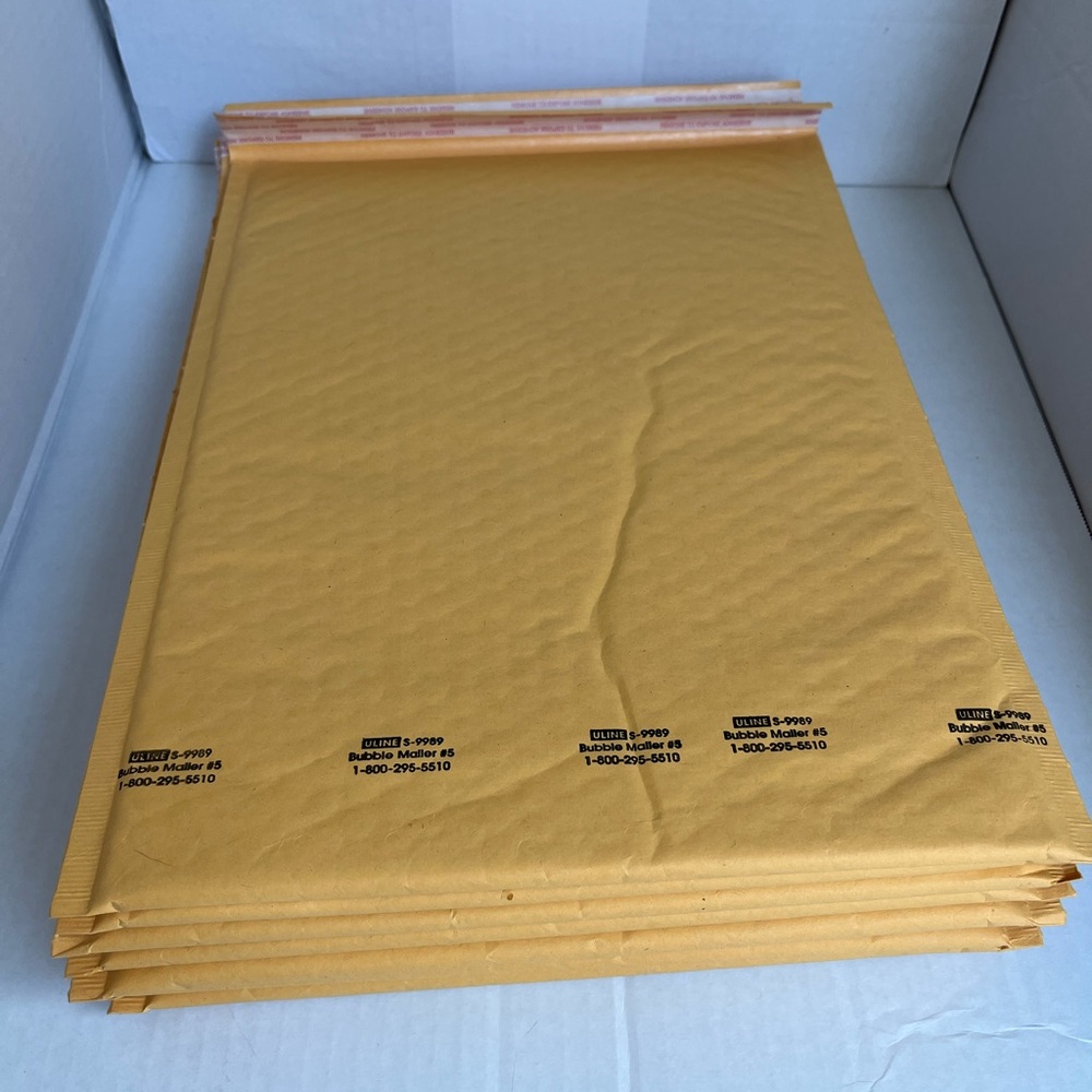 20 NEW ULINE Bubble and padded Mailers  10 S-9989 + 10 S-1413